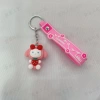 Creative and popular animal-themed soft rubber keychain strawberry-themed 3D figurine pendant Item Picture